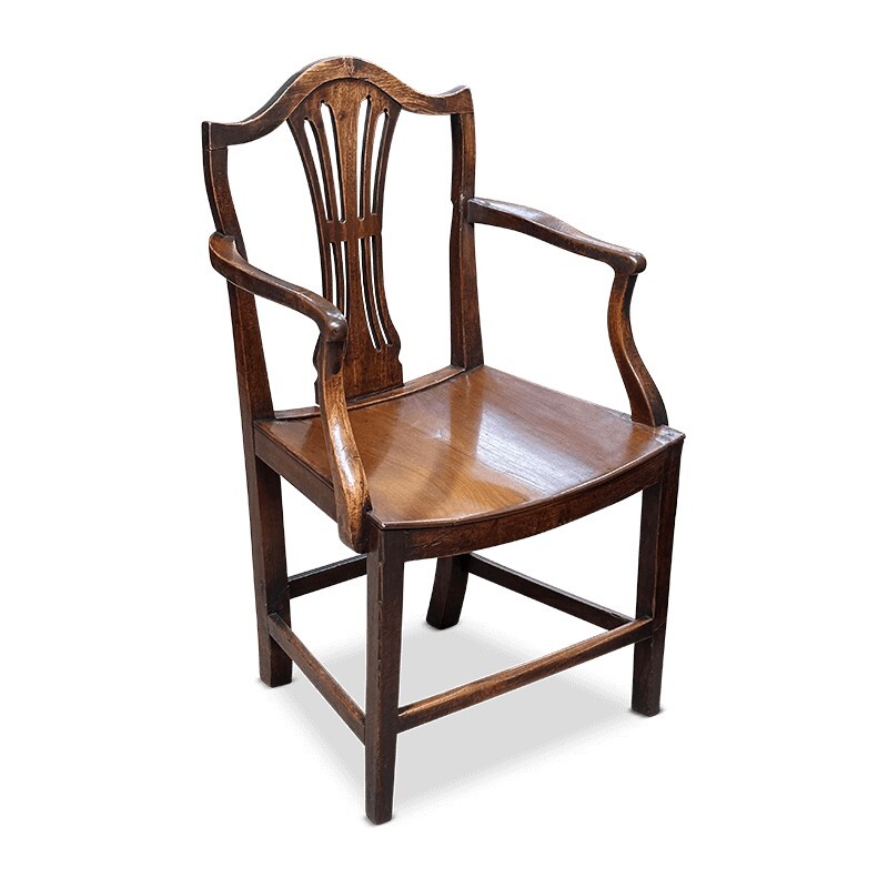 Georgian oak carver chair
