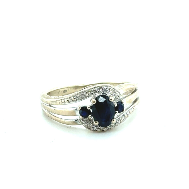 vintage antique sapphire and diamond l ring