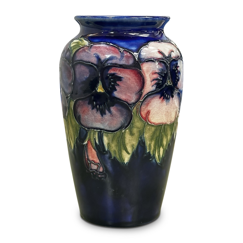 Moorcroft pansy vase